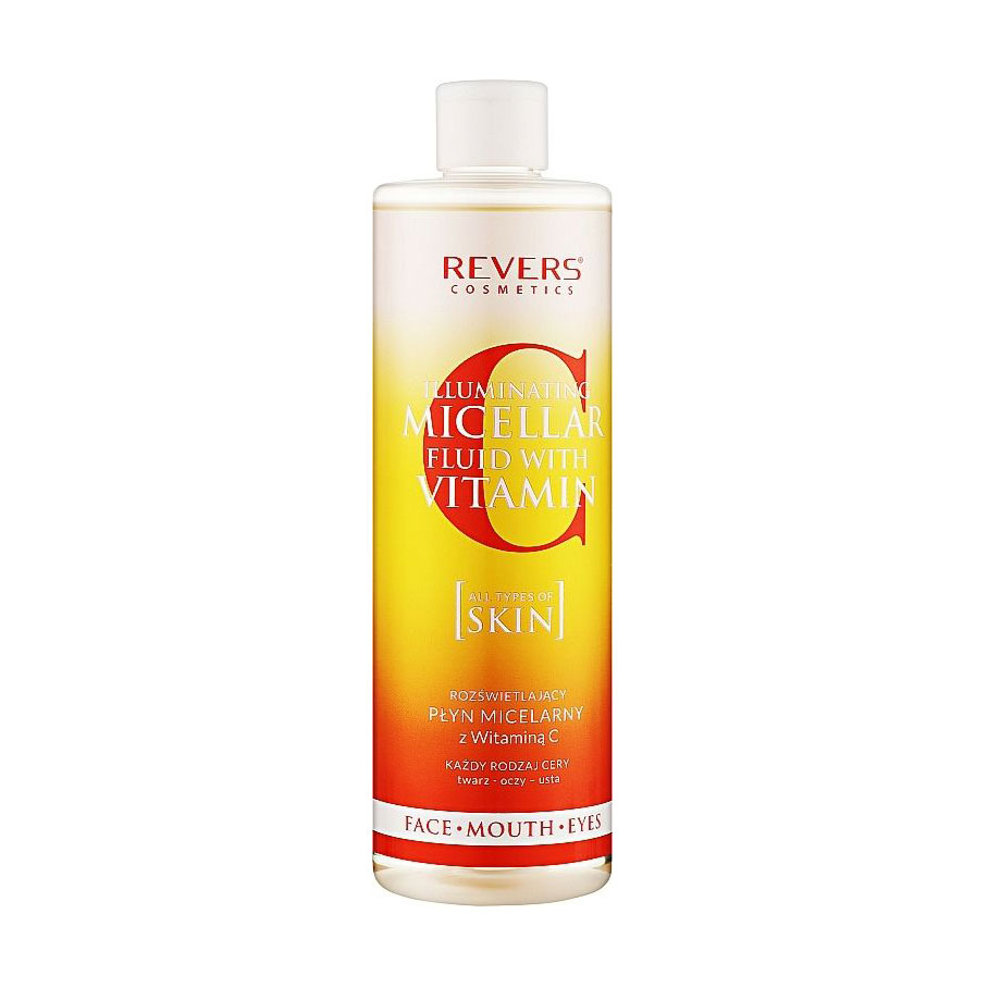 Міцелярний флюїд для обличчя Revers Cosmetics Illuminating Micellar Fluid з вітаміном С, 400 мл