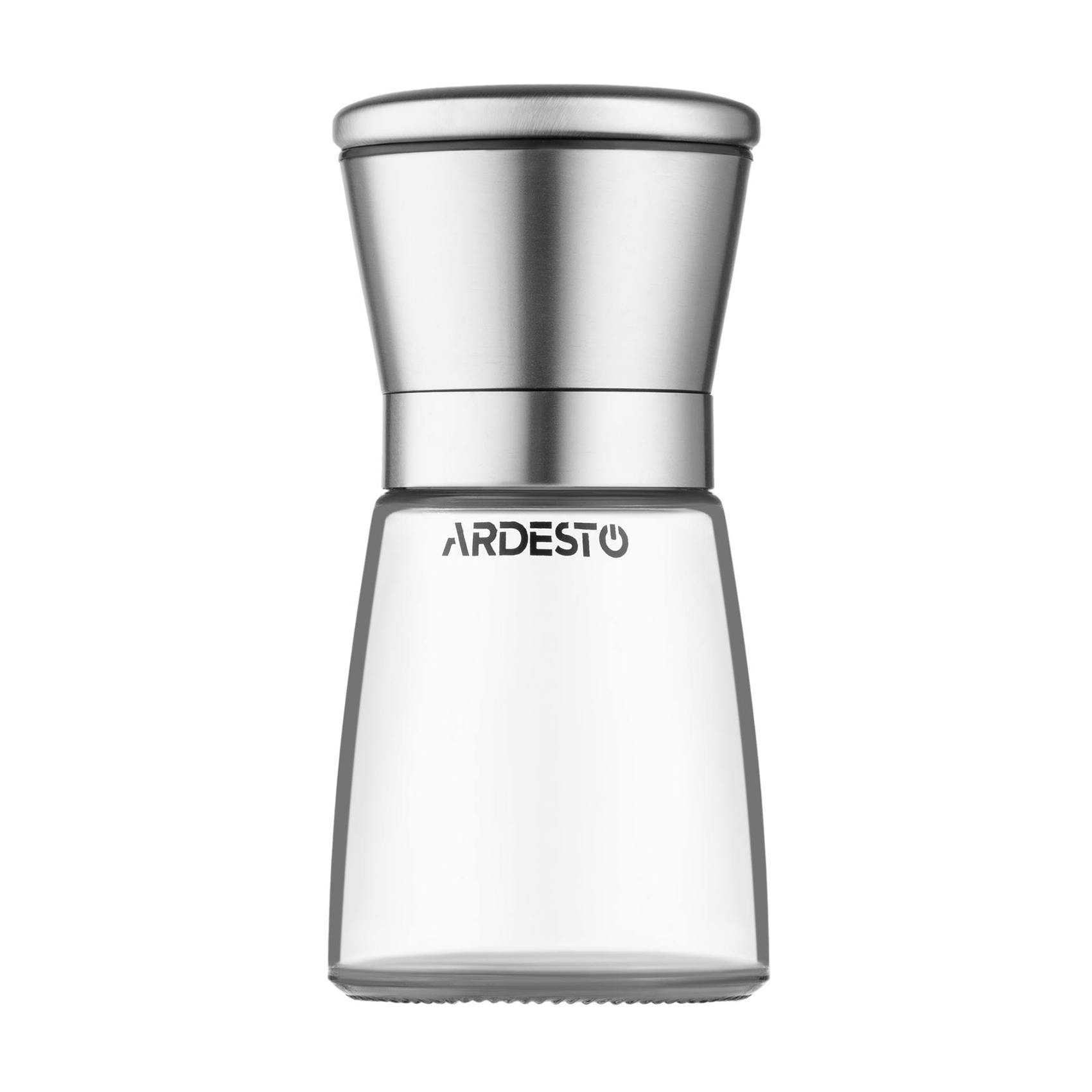 Млин для солі та перцю Ardesto Gemini неіржавка сталь та скло, 180 мл (AR2101SS)