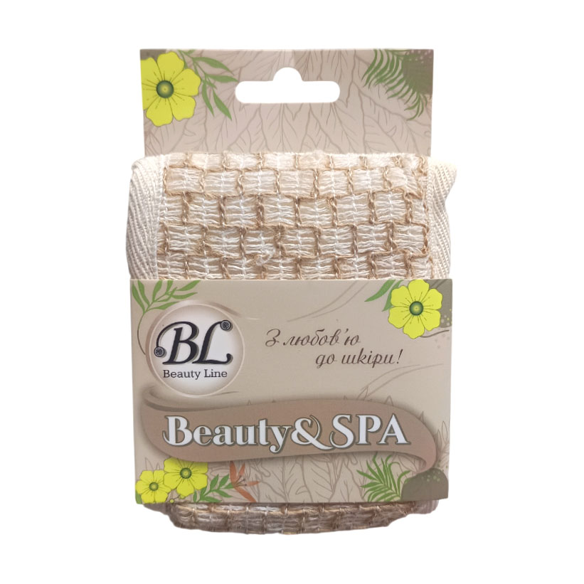 Мочалка-скрабер Beauty Line Beauty &amp; SPA з джуту та бавовни (412254)