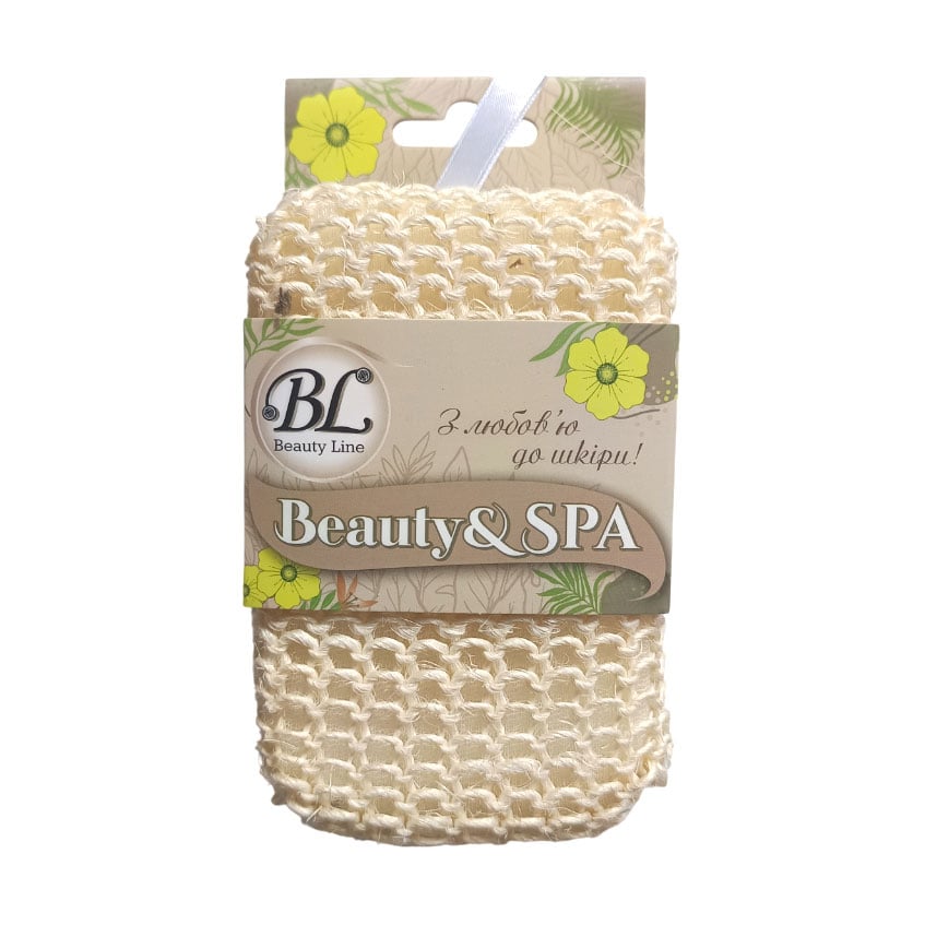 Мочалка-спонж Beauty Line Beauty &amp; SPA з сизалі та бавовни (412256)