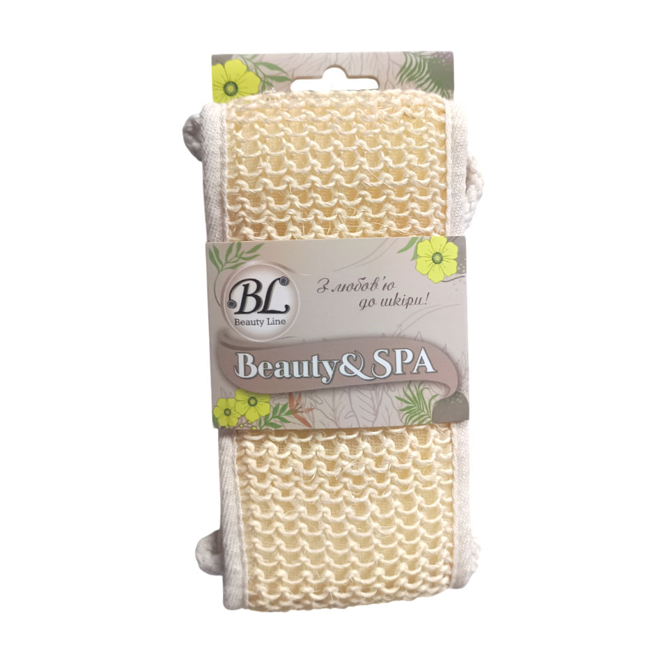 Мочалка-стрічка Beauty Line Beauty &amp; SPA з сизалі та бавовни (412255)