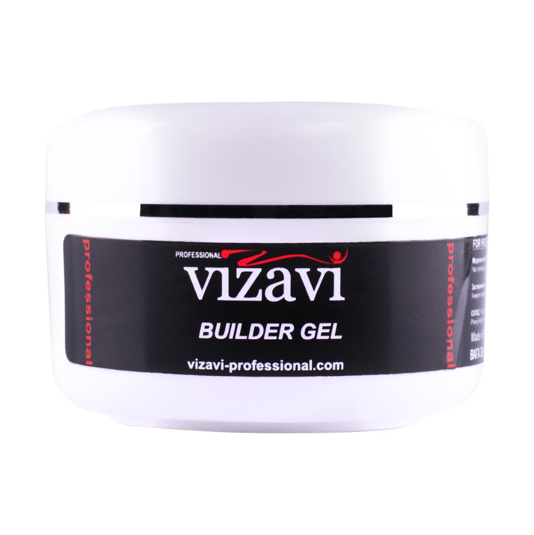 Моделювальний гель для нарощування нігтів Vizavi Professional Builder Gel, AG-004 Чайна троянда, 15 мл