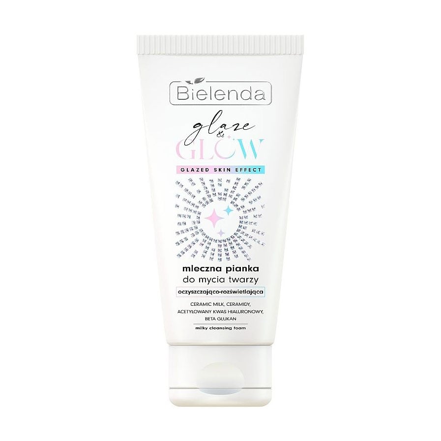 Молочна пінка для вмивання Bielenda Glaze &amp; Glow Milky Cleansing Foam, 135 г