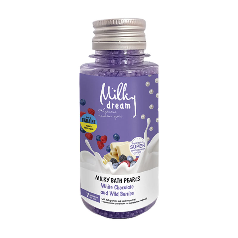 Молочний бісер для ванн Milky Dream Білий шоколад та лісові ягоди, 80 г