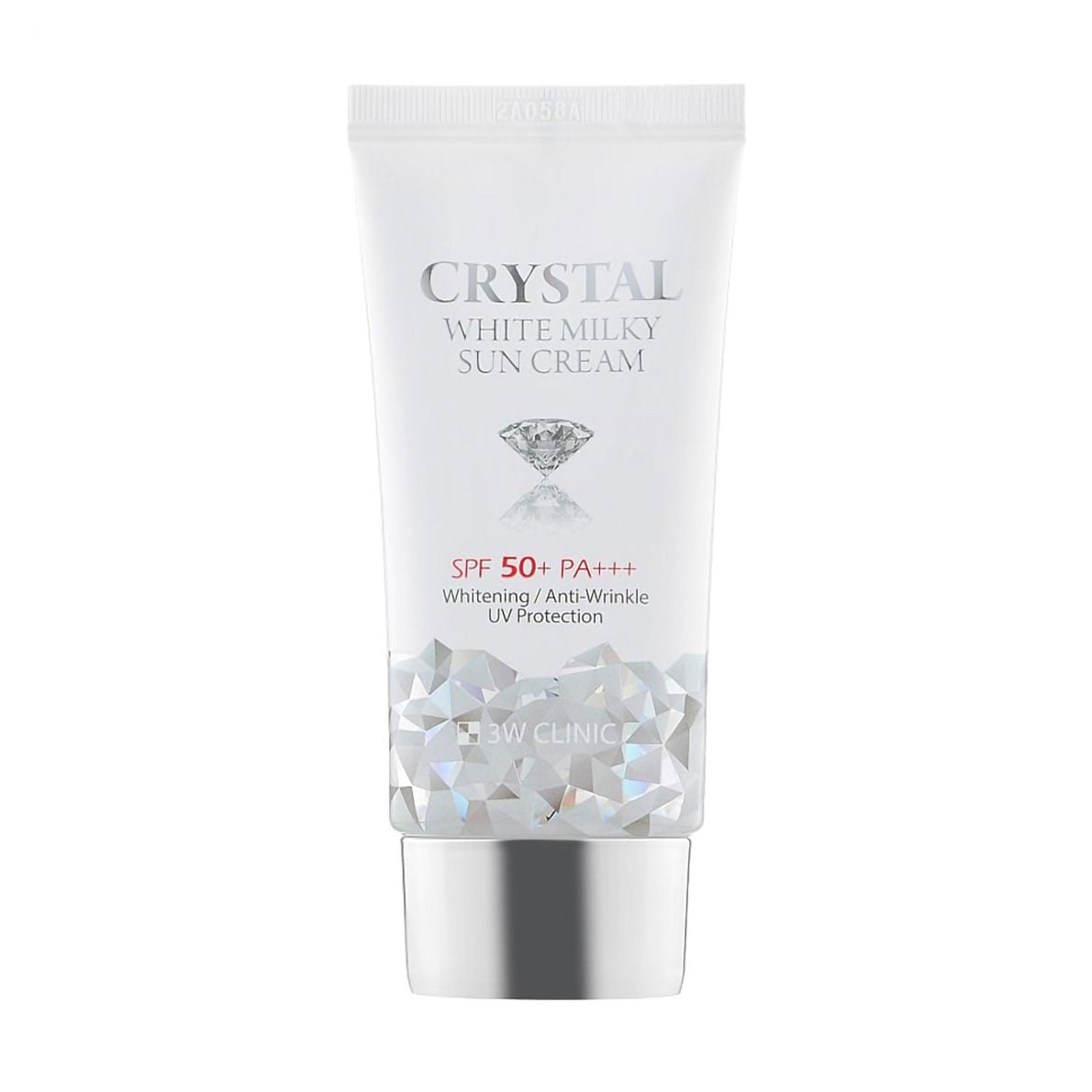 Молочний сонцезахисний крем для обличчя 3W Clinic Crystal White Milky Sun Cream SPF50+ PA+++, 50 мл