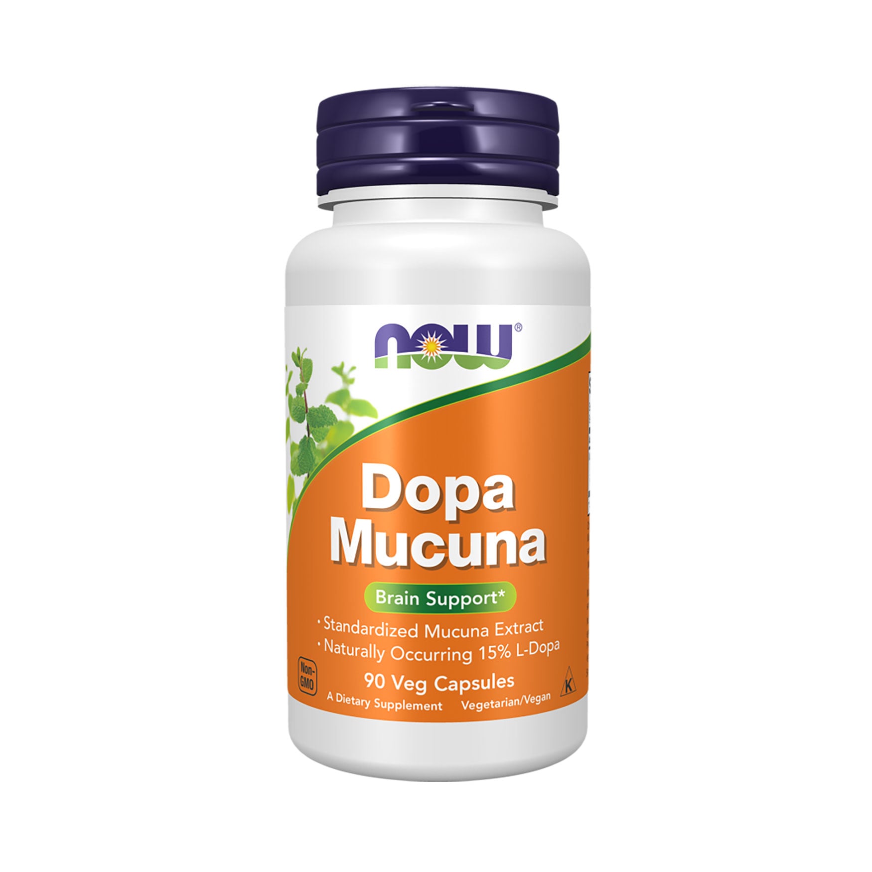 Мукуна пекуча NOW foods Dopa Mucuna, 90 капсул