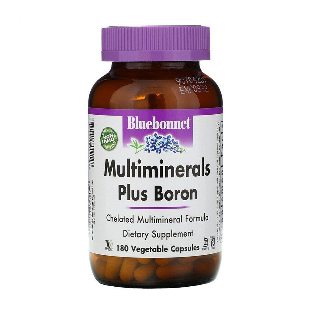 Мультимінерали + бор Bluebonnet Nutrition Multiminerals Plus Boron, 180 капсул