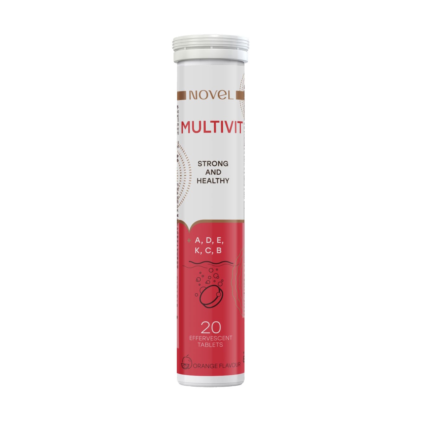 Мультивітаміни Novel Strong and Healthy Multivit, 20 шипучих пігулок