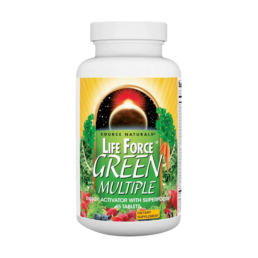 Мультивітаміни Source Naturals Life Force Green Multiple, 45 таблеток
