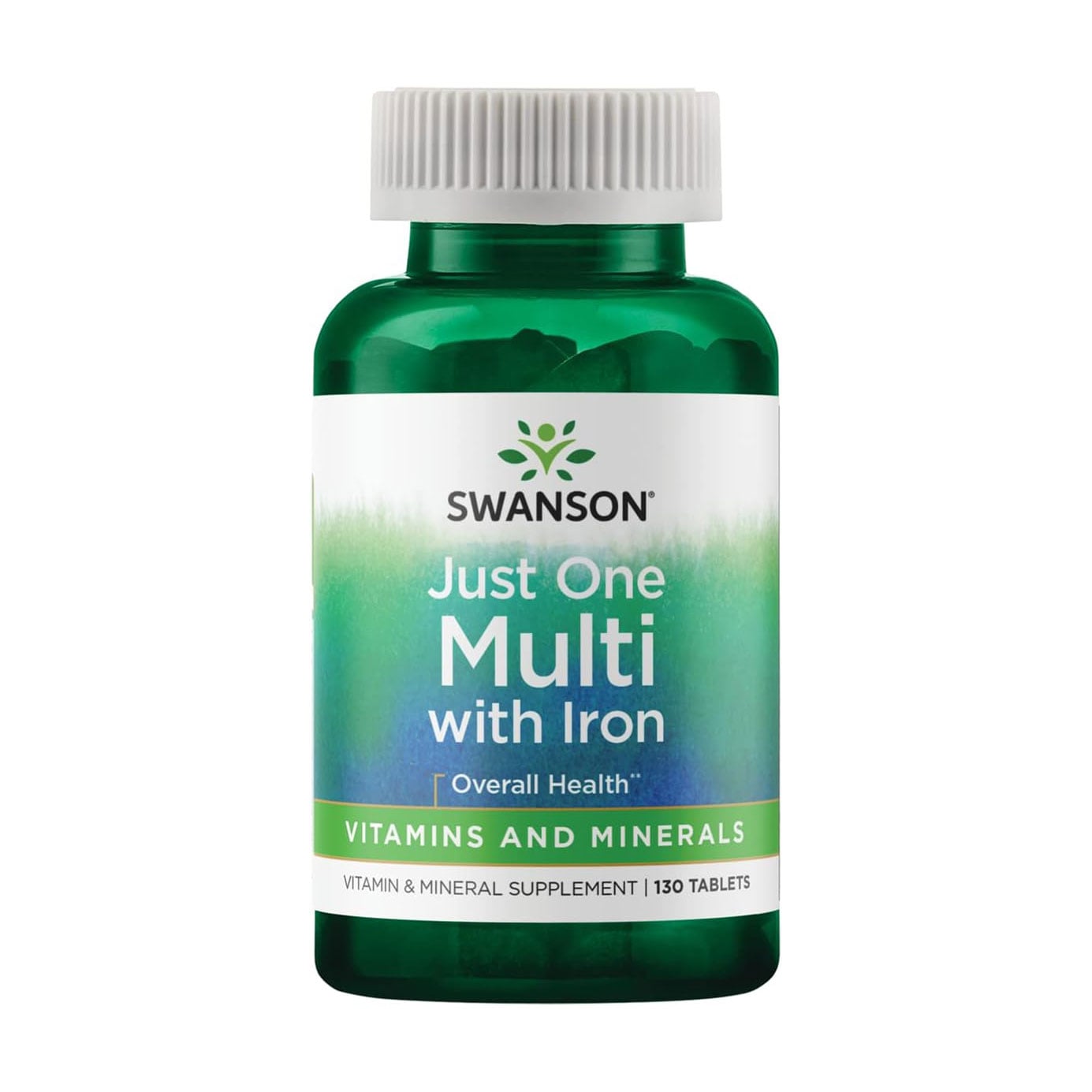 Мультивітаміни з залізом Swanson Multi With Iron, 130 таблеток
