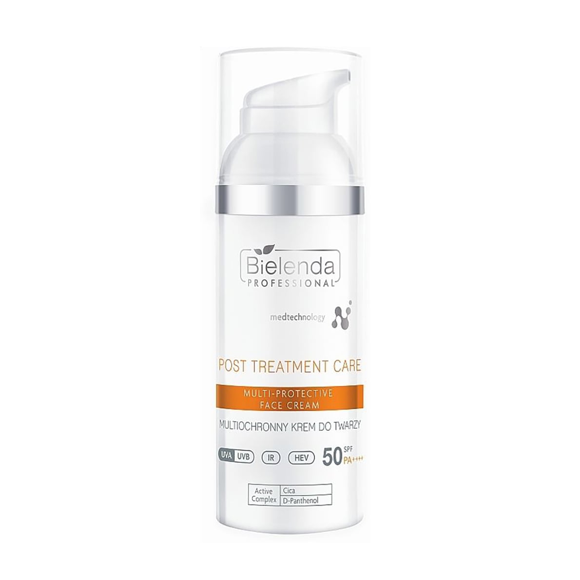 Мультизахисний крем для обличчя Bielenda Professional Post Treatment Care Multi-Protective Face Cream, SPF 50 PA ++++, 50 мл