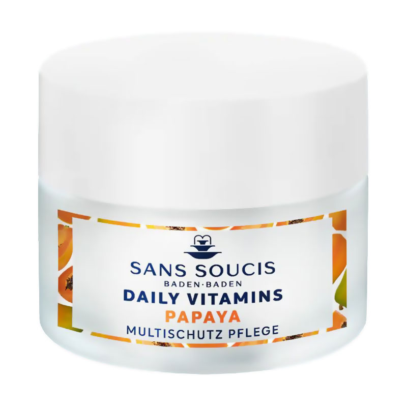 Мультизахисний крем для обличчя Sans Soucis Daily Vitamins Papaya Multi Protection Care для нормальної та сухої шкіри, 50 мл