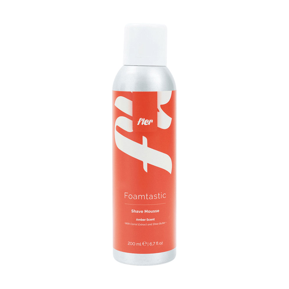 Мус для гоління Fler Foamtastic Shave Mousse Amber Scent з екстрактом моркви та олією ши, 200 мл