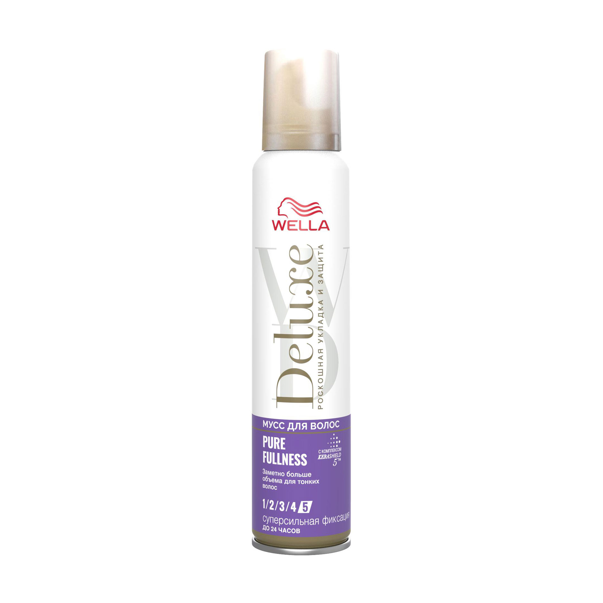 Мус для тонкого волосся WELLA Deluxe Pure Fulness Об'єм, суперсильна фіксація, 200 мл