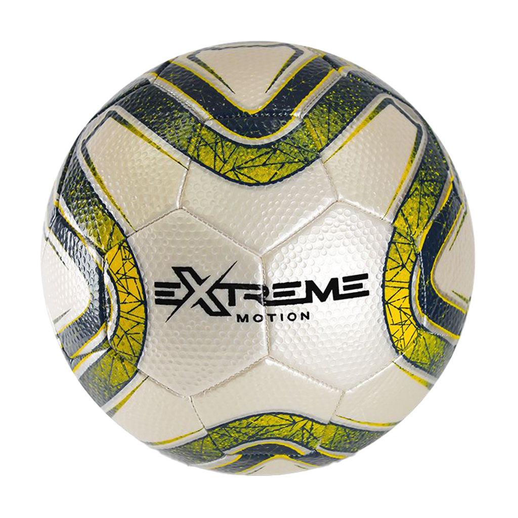 М'яч футбольний Shantou Jinxing Extreme Motion No 5, з сіткою та голкою, від 3 років, 350 г (FB1389)
