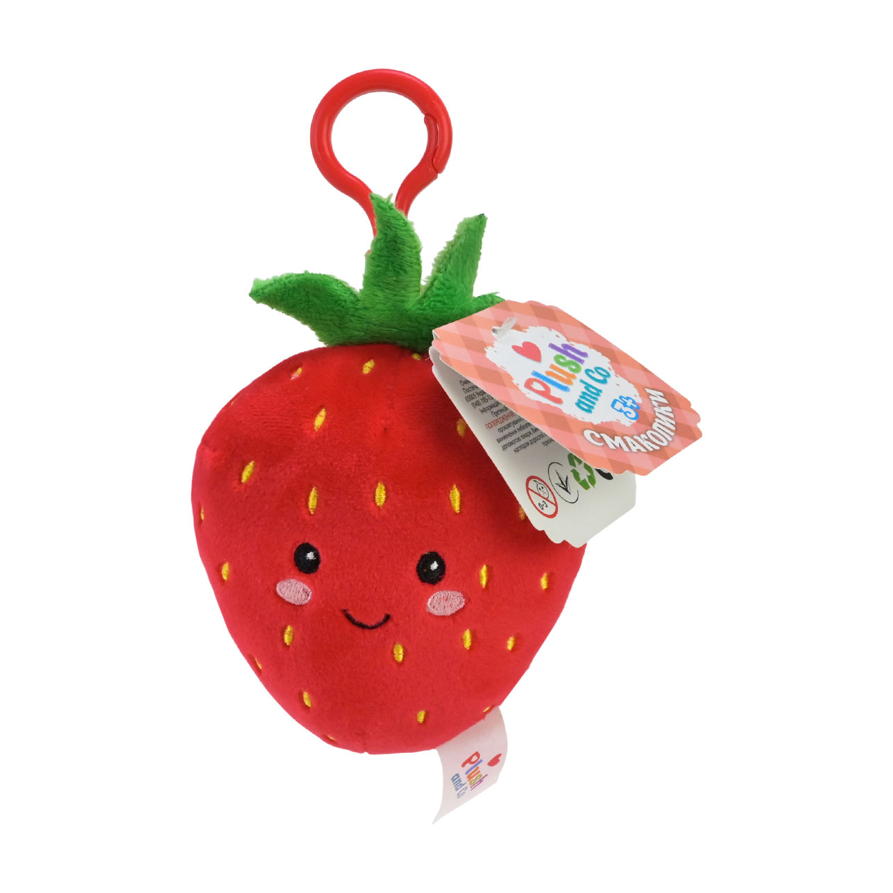 М'яка іграшка-брелок Plush and Co Полуниця, 10 см, від 3 років (PLC25086)
