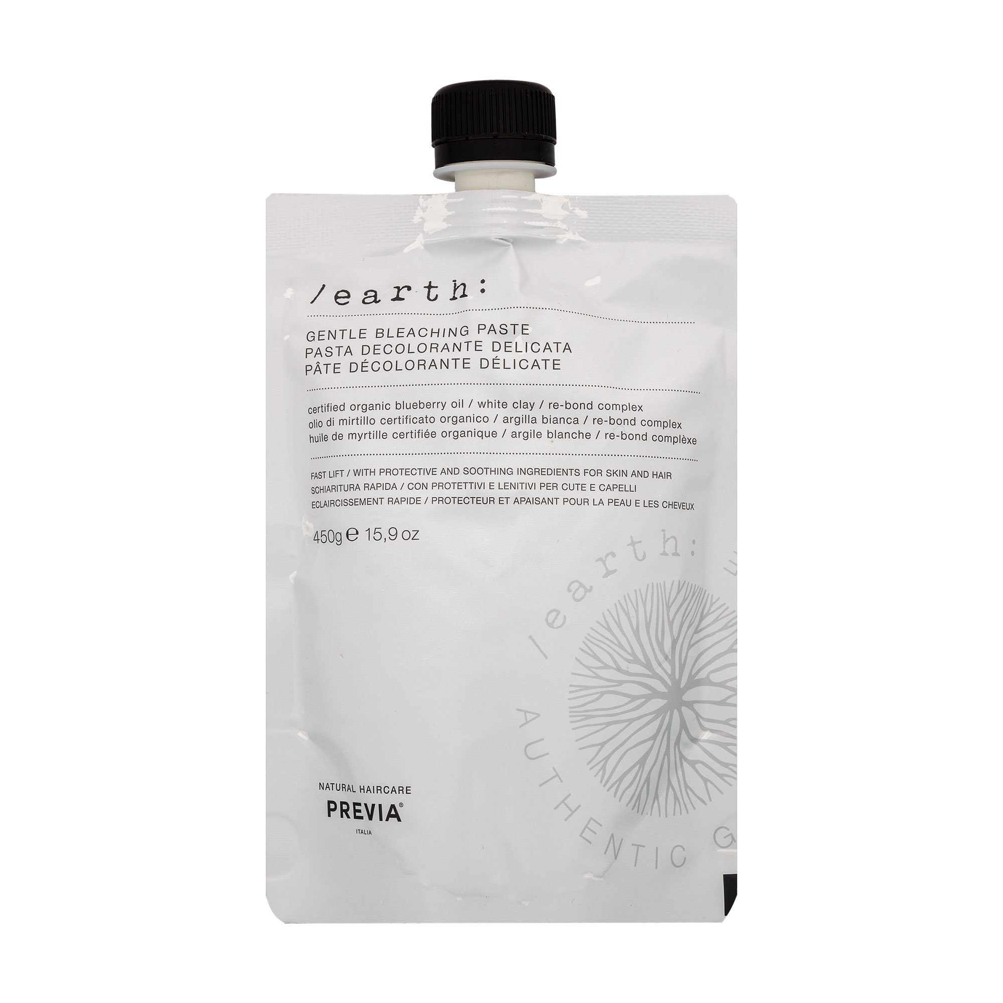 М'яка освітлювальна паста для волосся Previa Earth Gentle Bleaching Paste, 450 г