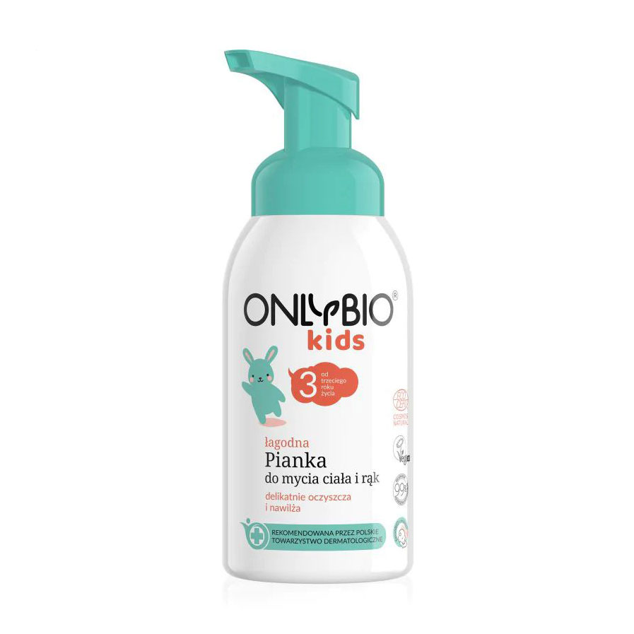 М'яка пінка для миття тіла та рук OnlyBio Kids від 3 років, 300 мл