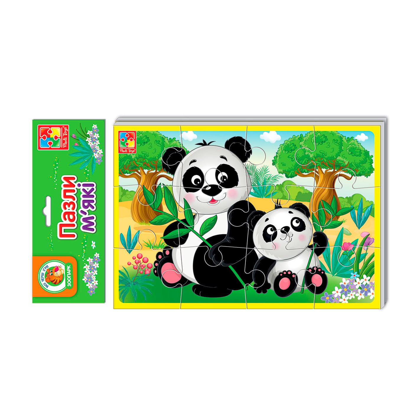 М'які пазли Vladi Toys А5 Тварини зоопарку, від 3 років, 24 деталі, 18*1*31 см (VT1103-45)
