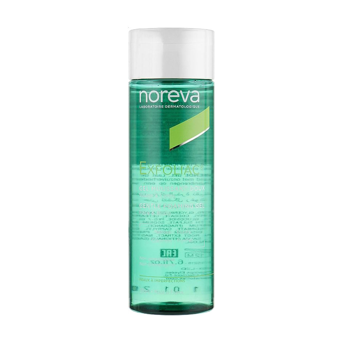 М'який очищувальний гель для обличчя і тіла Noreva Exfoliac Gentle Foaming Gel, 200 мл