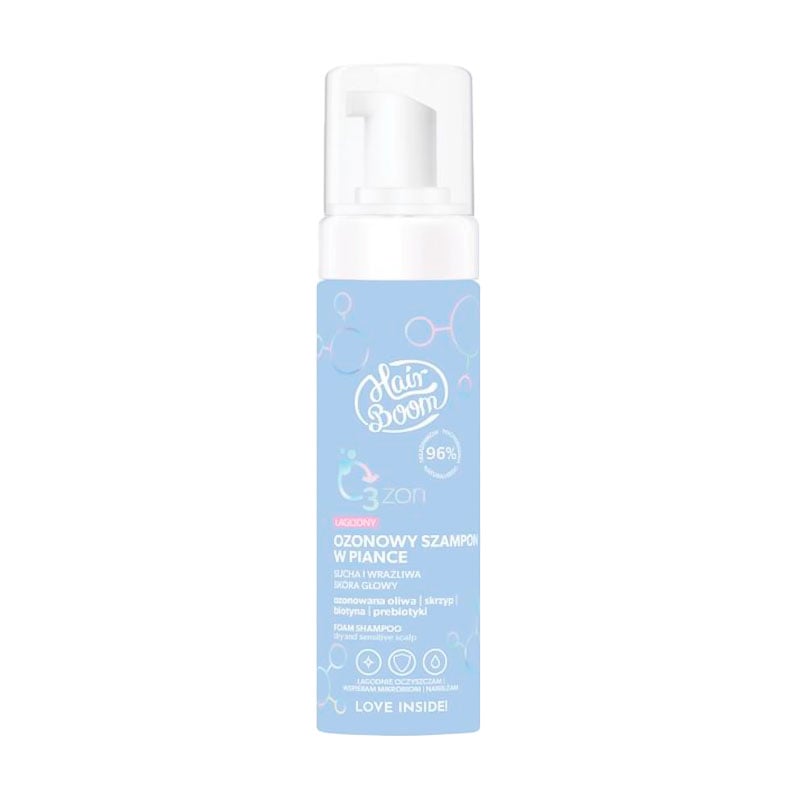 М'який озоновий шампунь-піна Body Boom Hair Boom O3zon Foam Shampoo, 200 мл