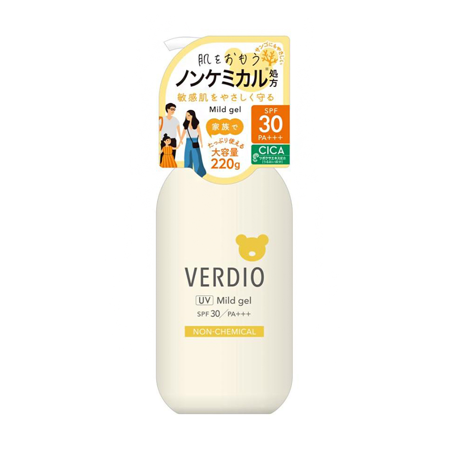 М'який сонцезахисний гель Omi Brotherhood Verdio UV Mild Gel SPF 30 PA+++ для чутливої шкіри, 220 г