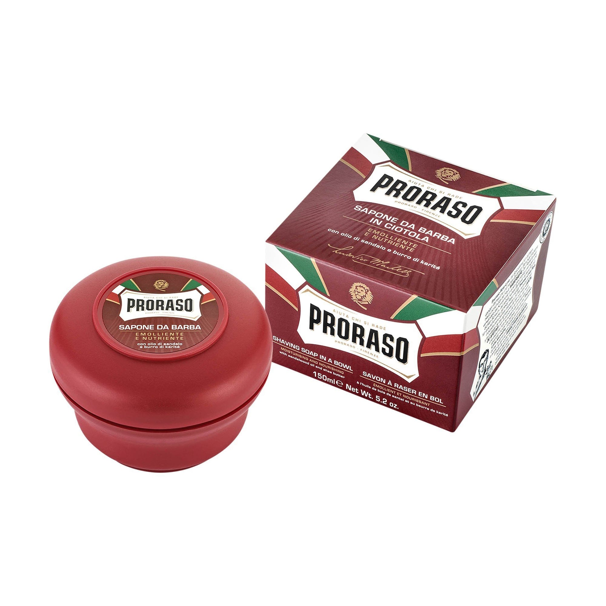 Мило для гоління Proraso Red Nourish Sandalwood Shaving Soap Jar, 150 мл