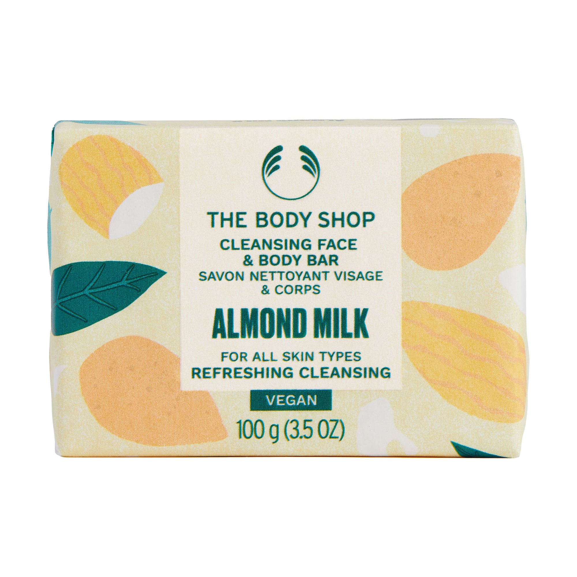 Мило для обличчя та тіла The Body Shop Almond Milk Cleansing Face &amp; Body Bar Мигдальне молочко, 100 г