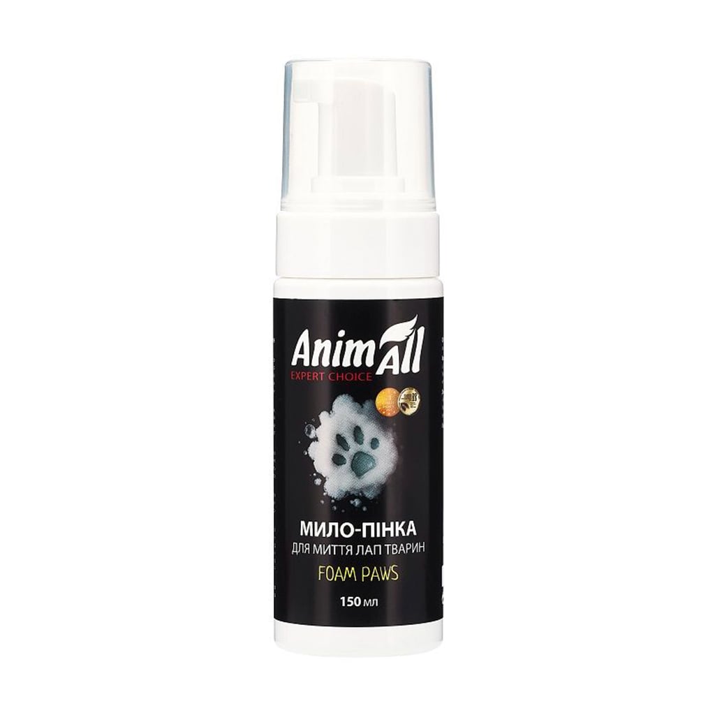 Мило-пінка для миття лап тварин AnimAll Foam Paws, 150 мл