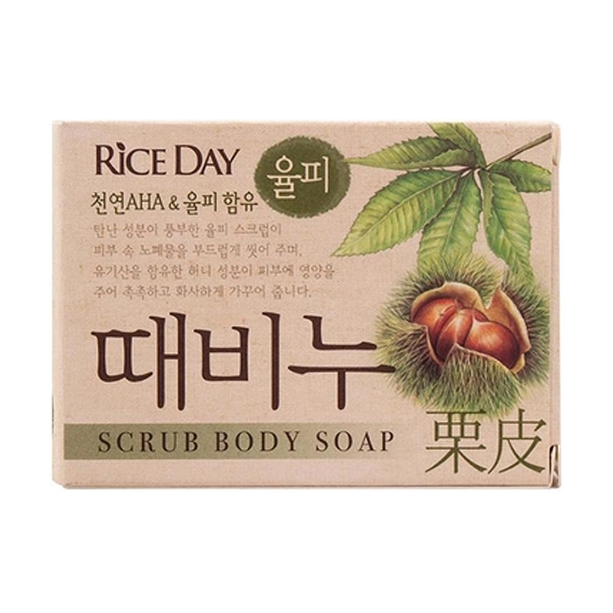 Мило-скраб для тіла Lion Rice Day Body Scrub Chestnut Soap, 100 г