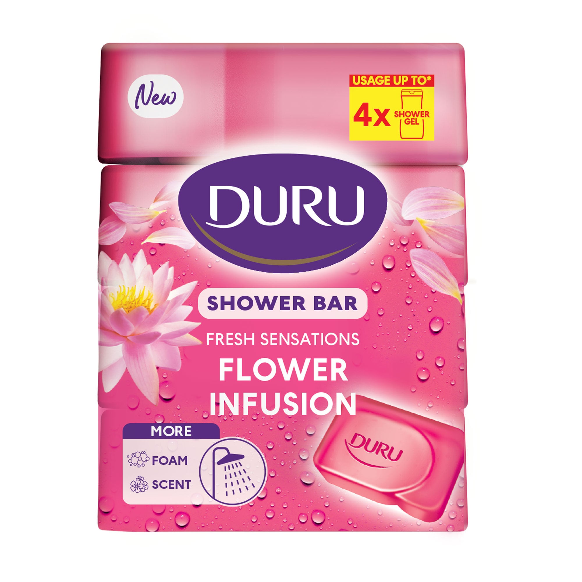 Мило тверде DURU Fresh Sensations, Квіткова хмара, екопак 4*150 г