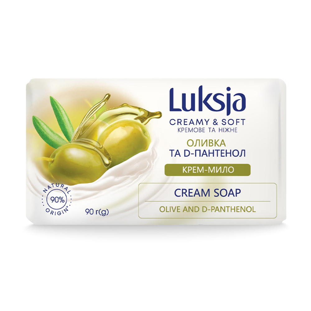 Мило тверде Luksja Оливка та D-пантенол, 90 г