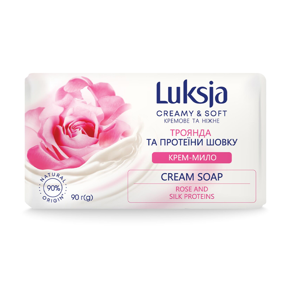 Мило тверде Luksja Троянда та протеїни шовку, 90 г