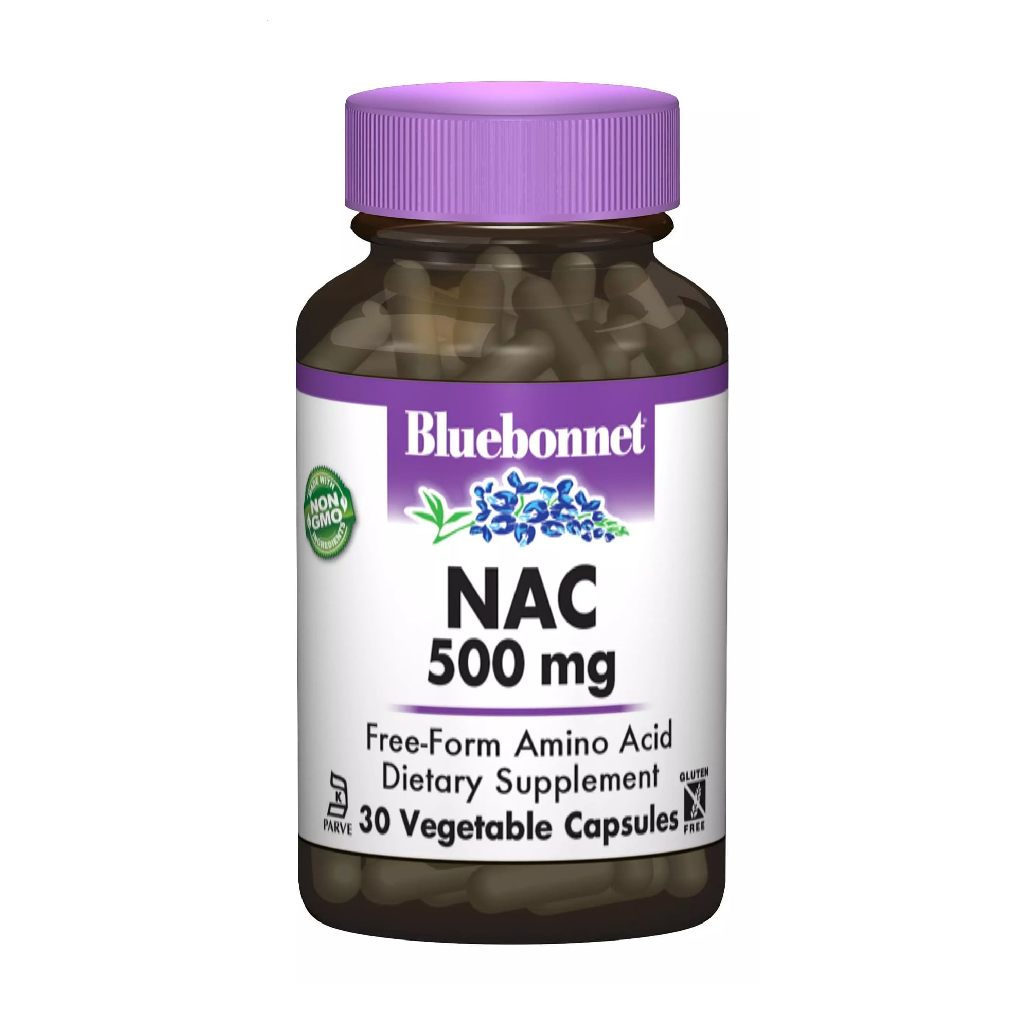 N-Ацетил-L-Цистеїн Bluebonnet Nutrition NAC 500 мг, 30 капсул