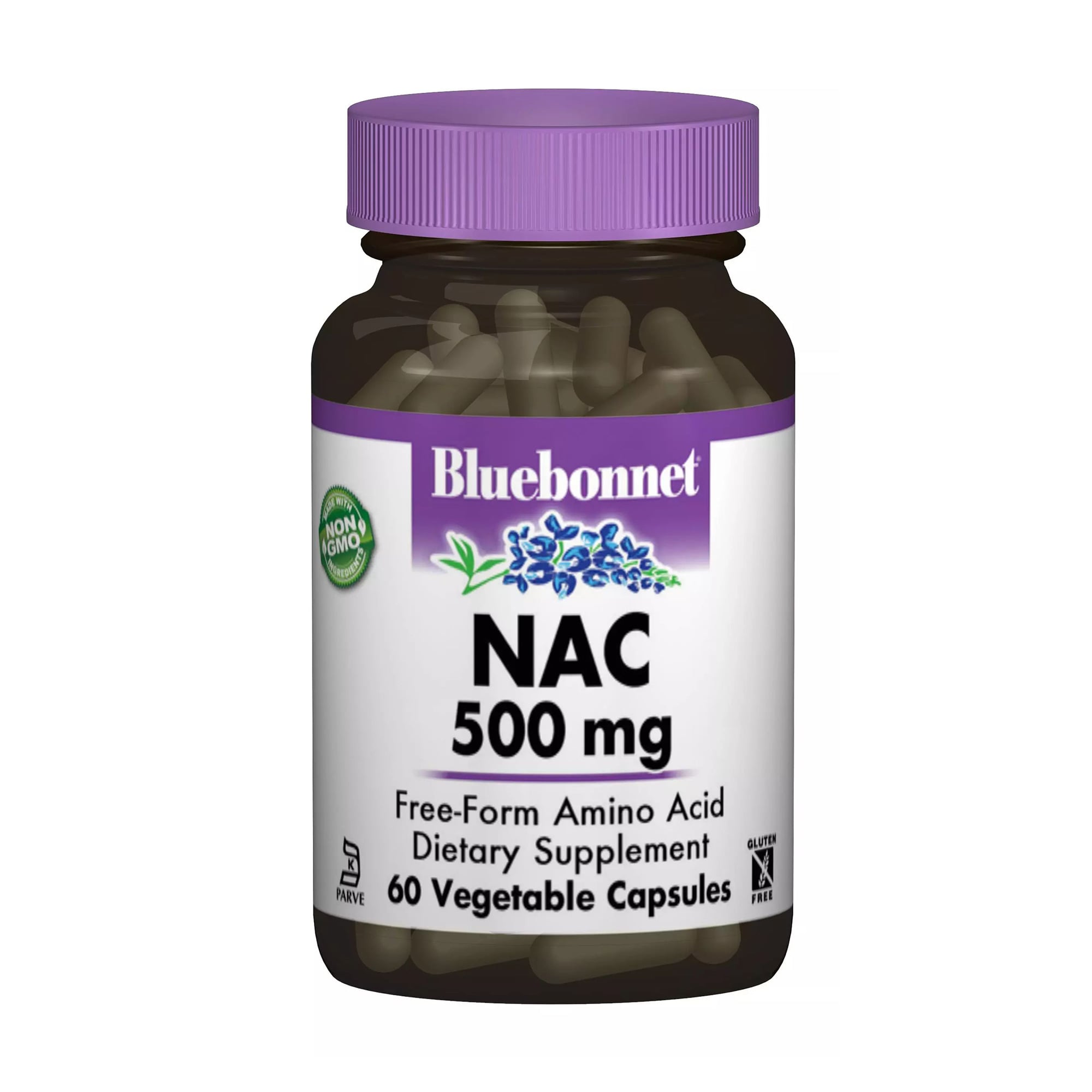 N-Ацетил-L-Цистеїн Bluebonnet Nutrition NAC 500 мг, 60 капсул