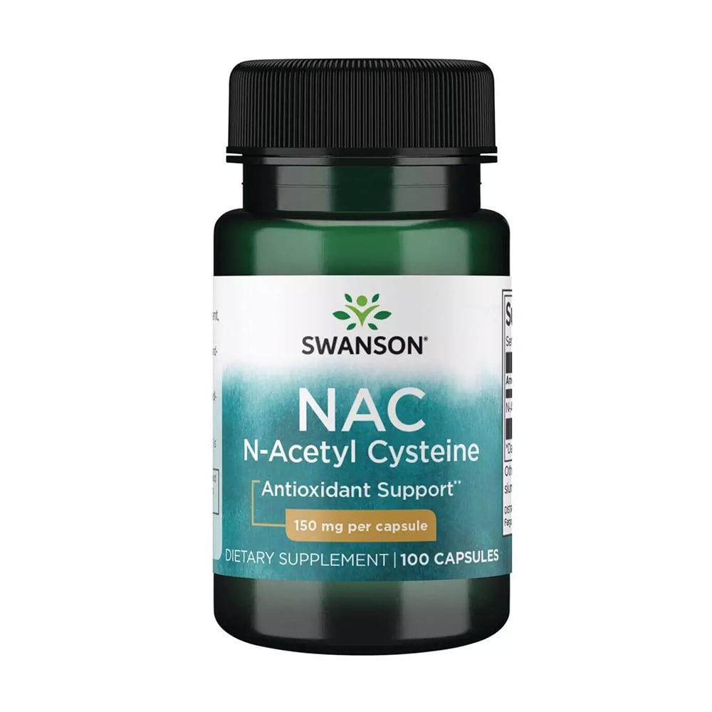 N-Ацетил-L-Цистеїн Swanson NAC N-Acetyl Cysteine 150 мг, 100 капсул