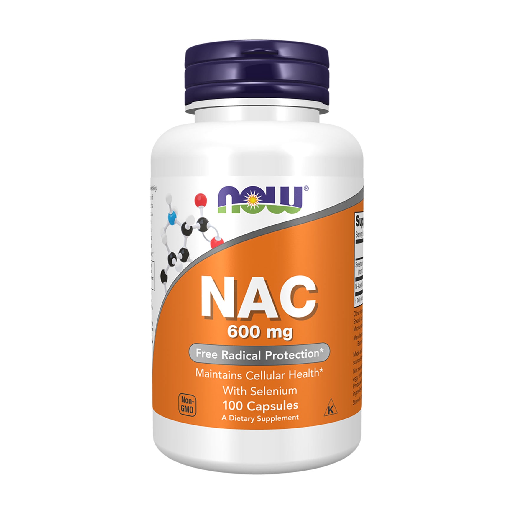N-Ацетилцистеїн NOW foods NAC 600 мг, 100 капсул