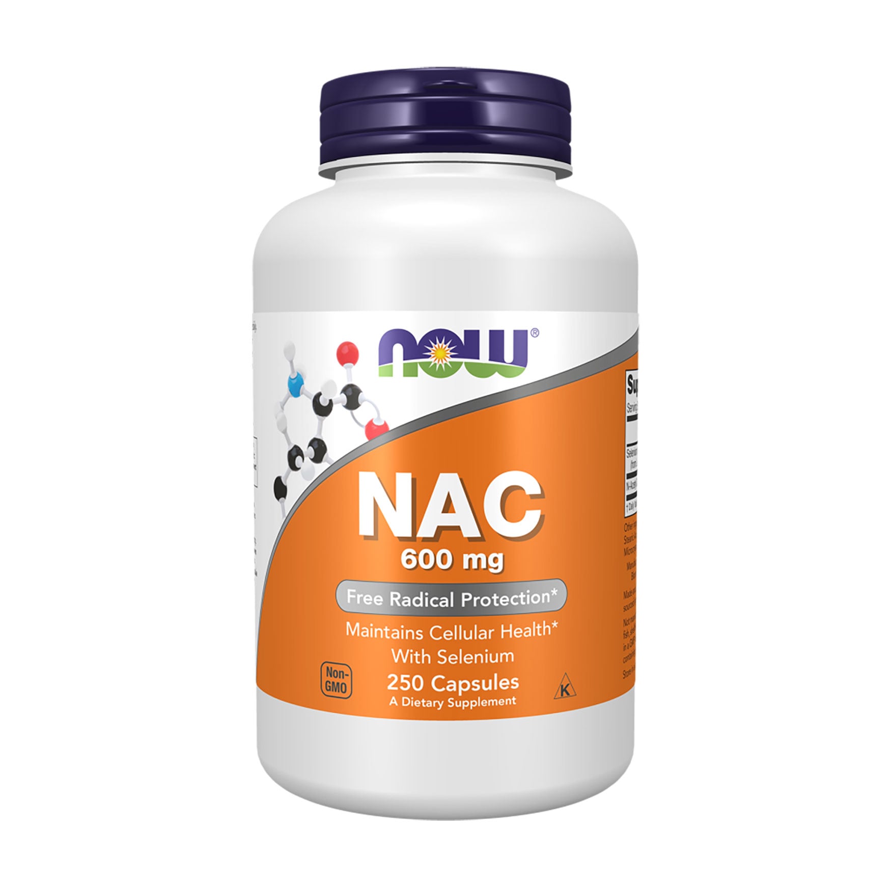 N-Ацетилцистеїн NOW foods NAC 600 мг, 250 капсул