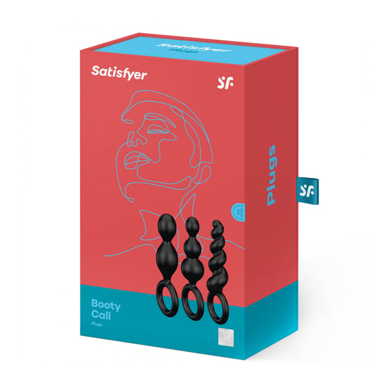 Набір анальних пробок Satisfyer Plugs чорні, 3 шт