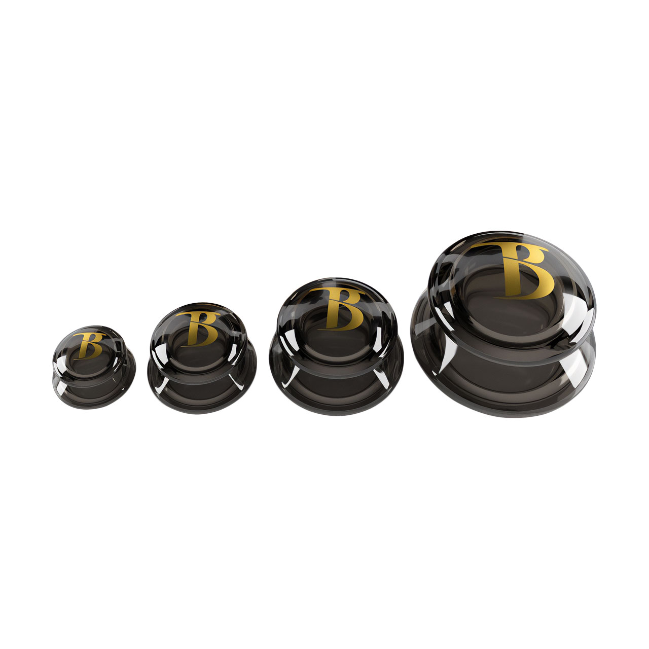 Набір антицелюлітних вакуумних банок для тіла BlackTouch Anti-Cellulite Cupping Set чорний, 4 шт