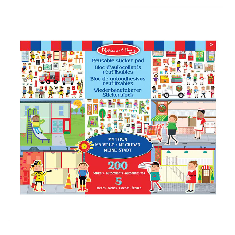 Набір багаторазових наліпок Melissa &amp; Doug Моє місто, від 3 років, 200 шт (SM93209/6805)