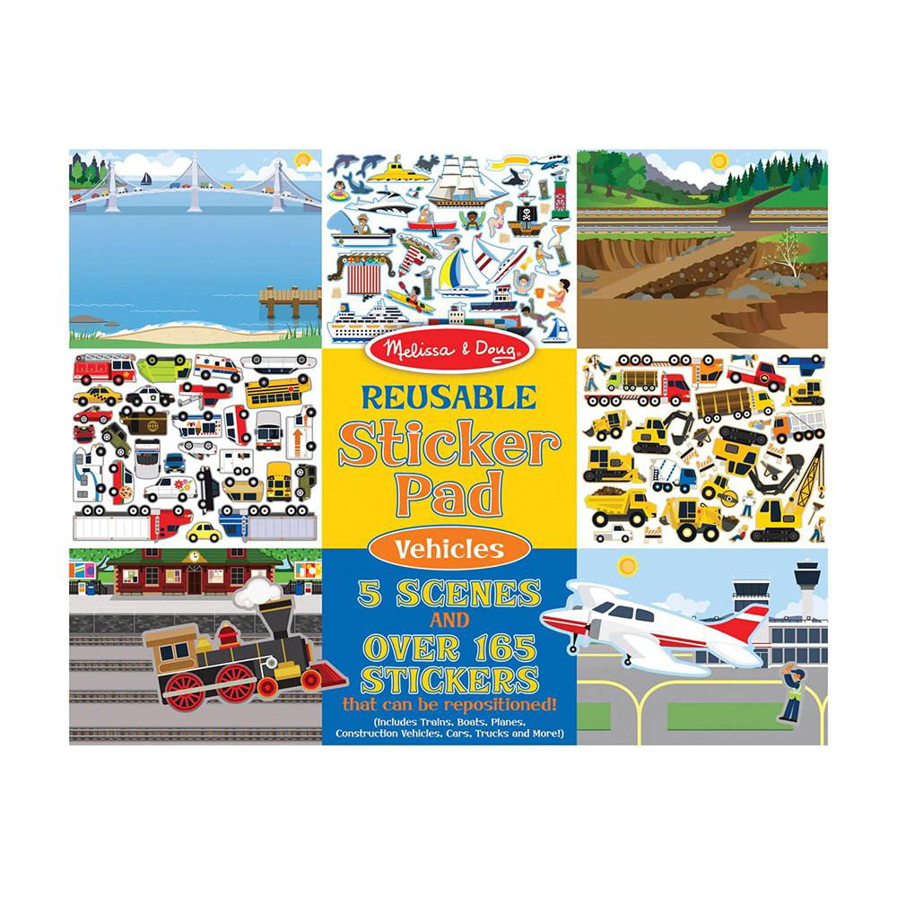 Набір багаторазових наліпок Melissa &amp; Doug Транспорт, від 3 років, 165 шт (SM93209/6812)