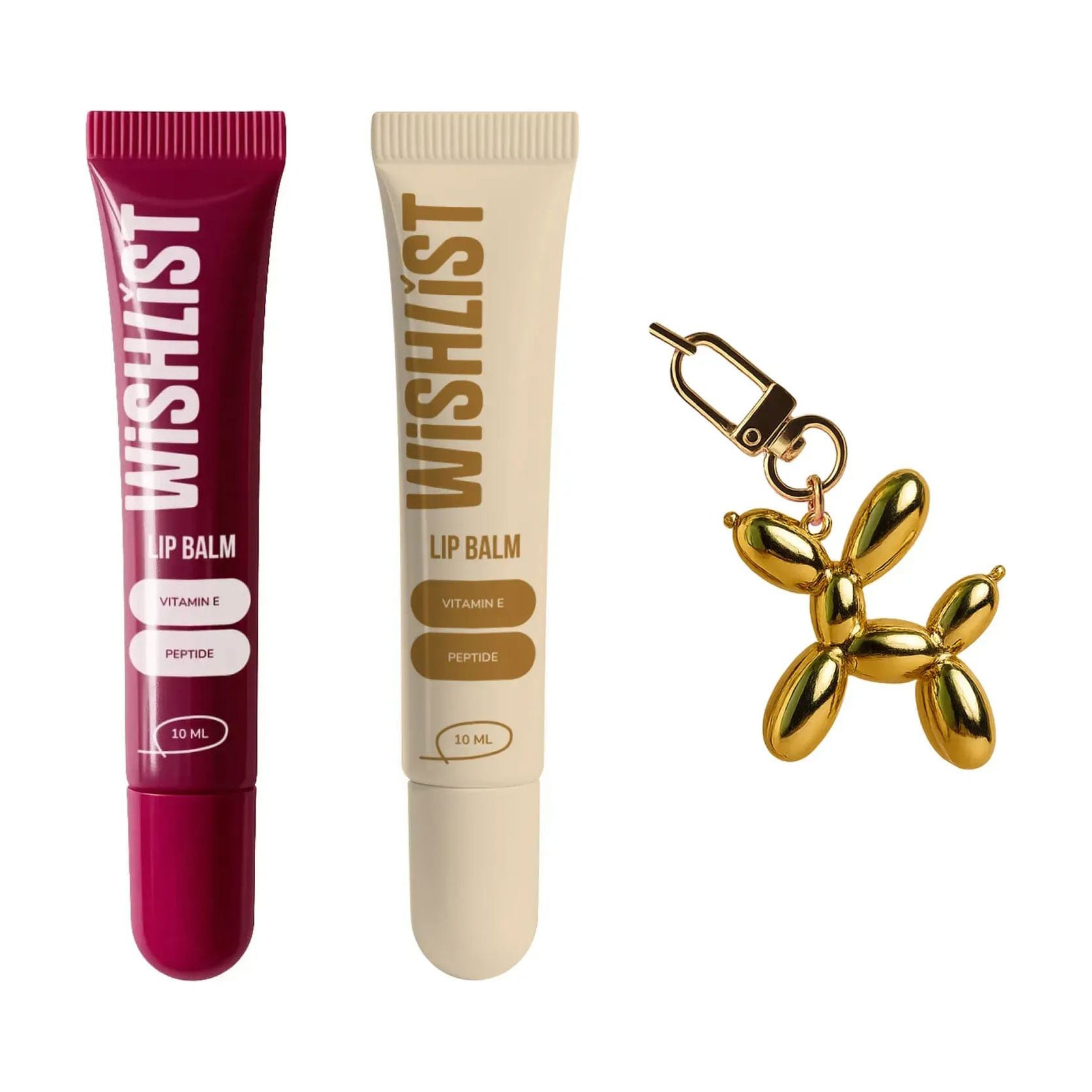 Набір бальзамів-блисків для губ WISHLiST (Blessed Honey, 10 мл + Ruby Nectar, 10 мл + брелок, 1 шт)