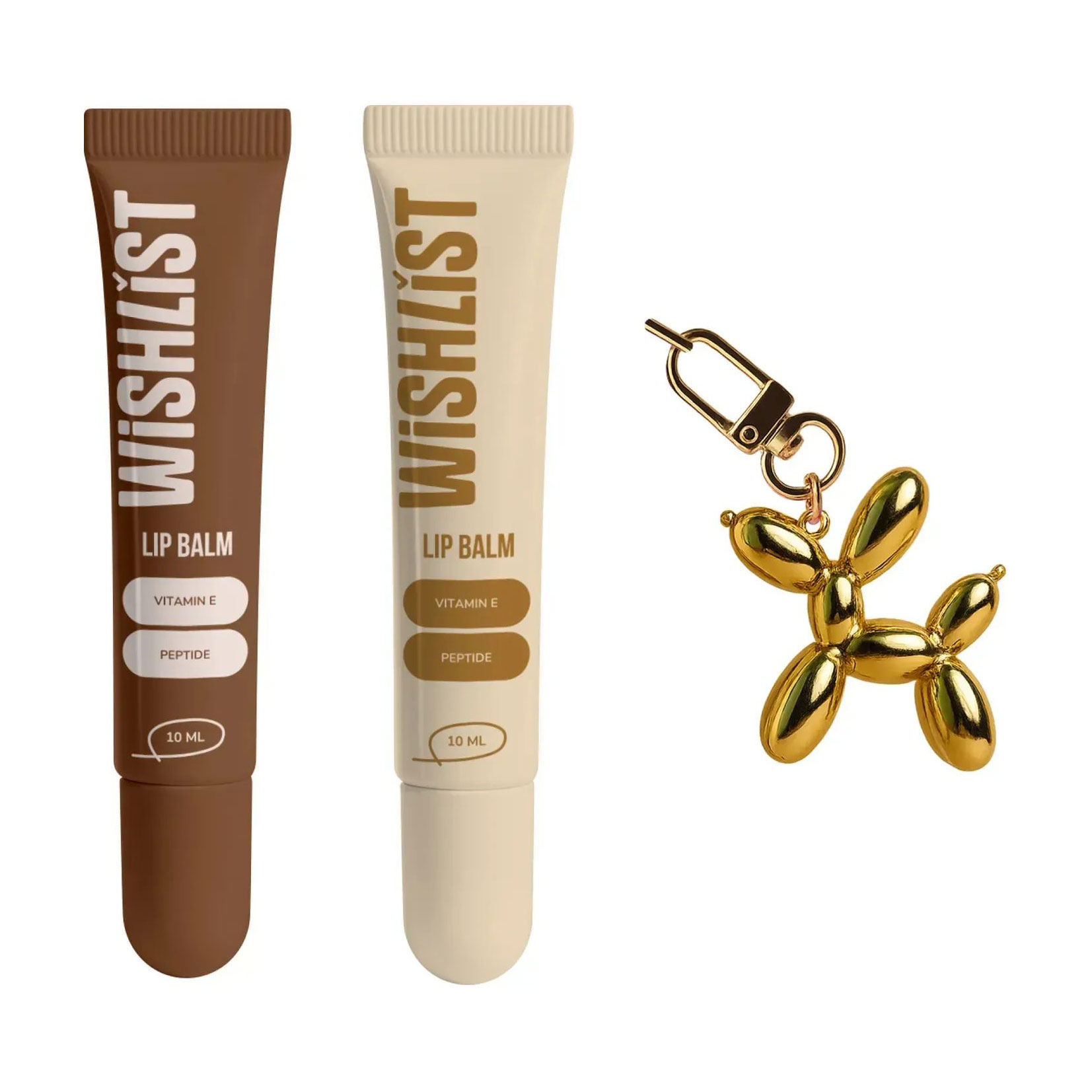 Набір бальзамів-блисків для губ WISHLiST (Espresso Noir, 10 мл + Blessed Honey, 10 мл + брелок, 1 шт)
