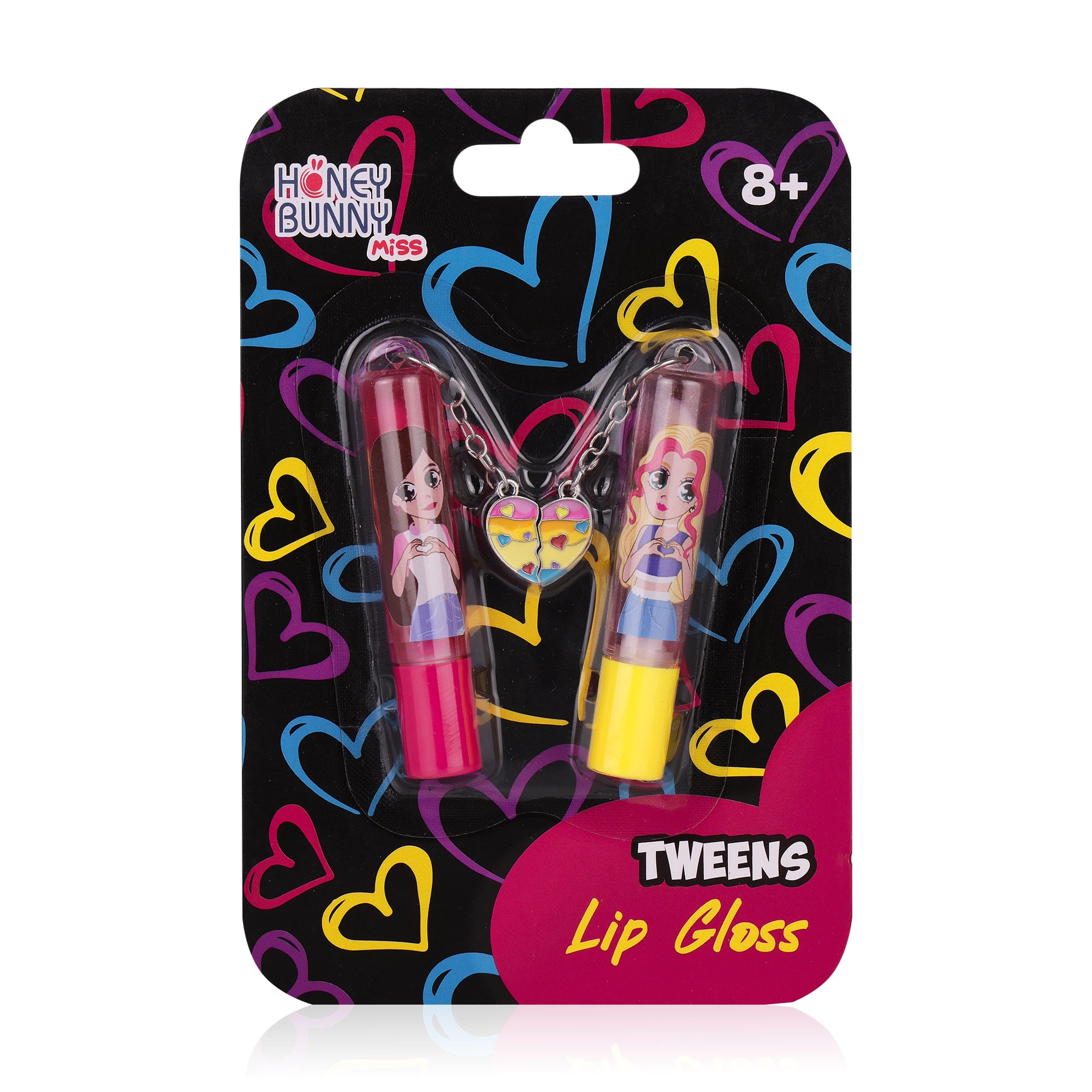 Набір блисків для губ Honey Bunny Miss Tweens з підвіскою для найкращіх подруг, 2 шт
