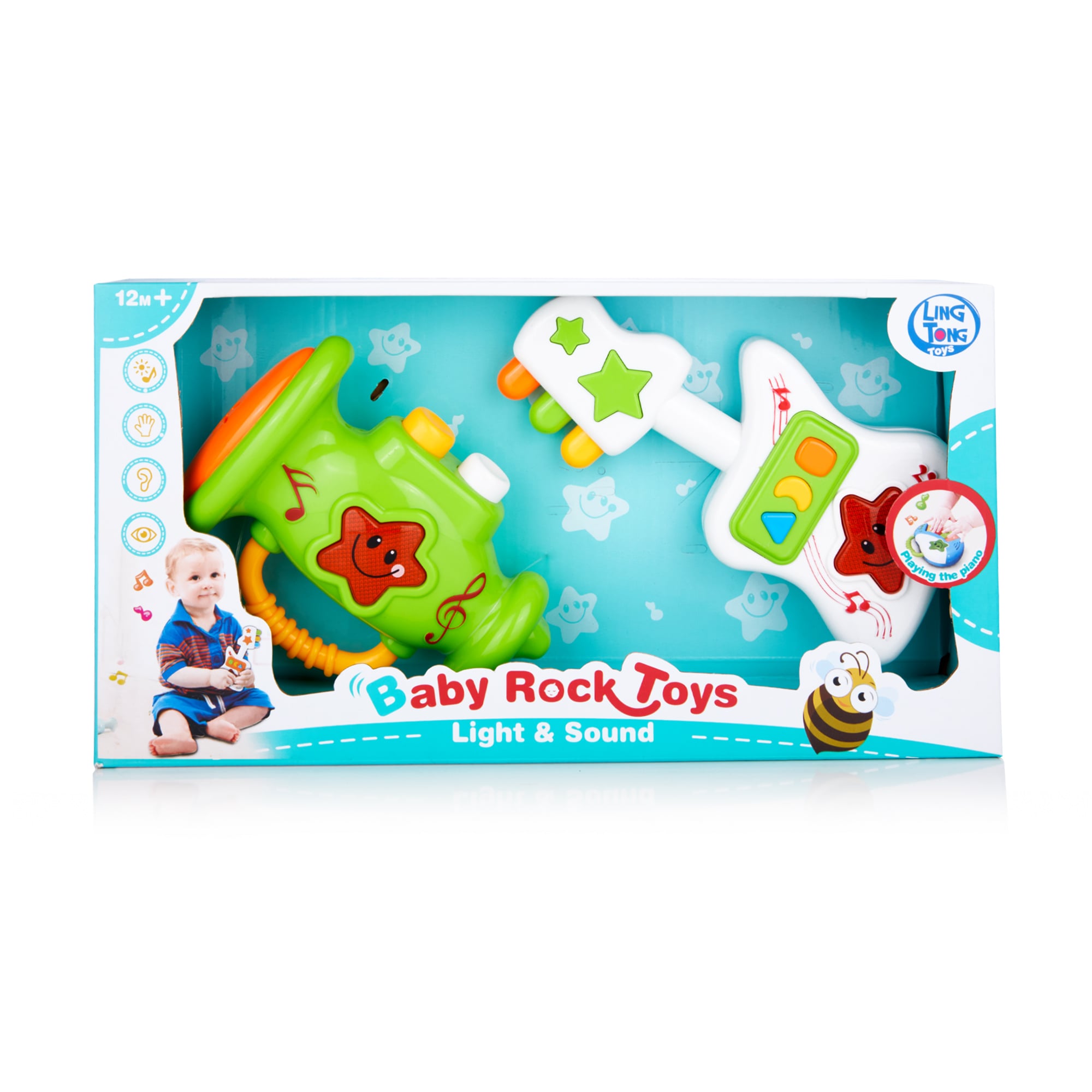 Набір брязкалець для малюків Ling Tong Toys пластик, в коробці, 2 шт (LT82011)