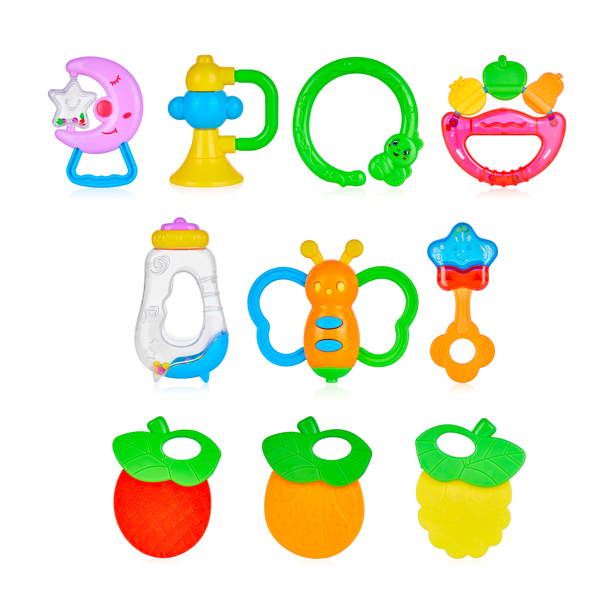 Набір брязкалець для малюків Weixingda TOYS пластик, 7 шт (999-12)