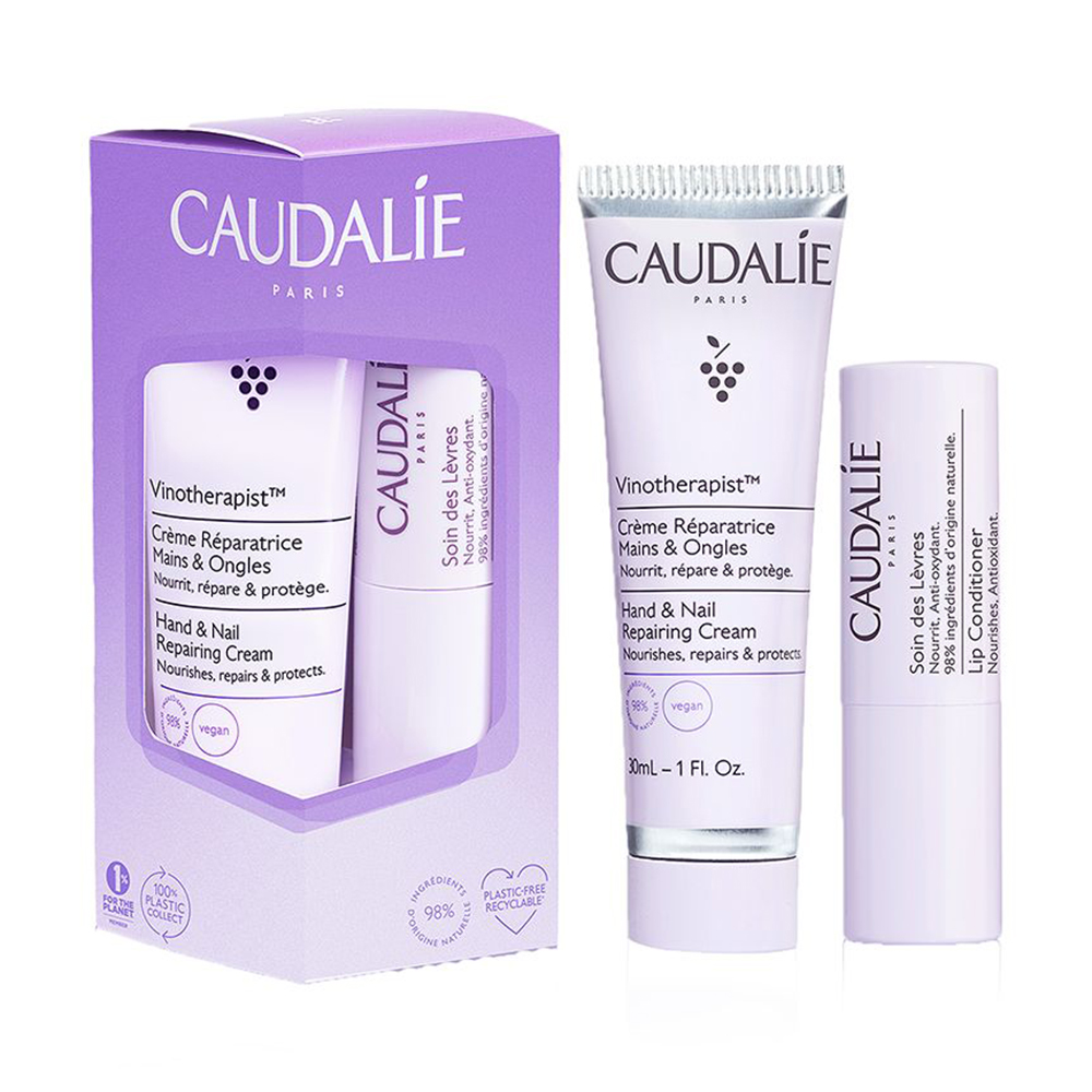 Набір Caudalie Vinotherapist Lip &amp; Hand Duo (крем для рук і нігтів, 30 мл + бальзам для губ, 4.5 г)