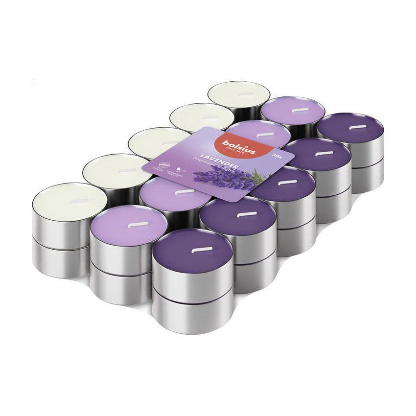 Набір чайних свічок Bolsius Tealights 3.5h Lavender, 30 шт