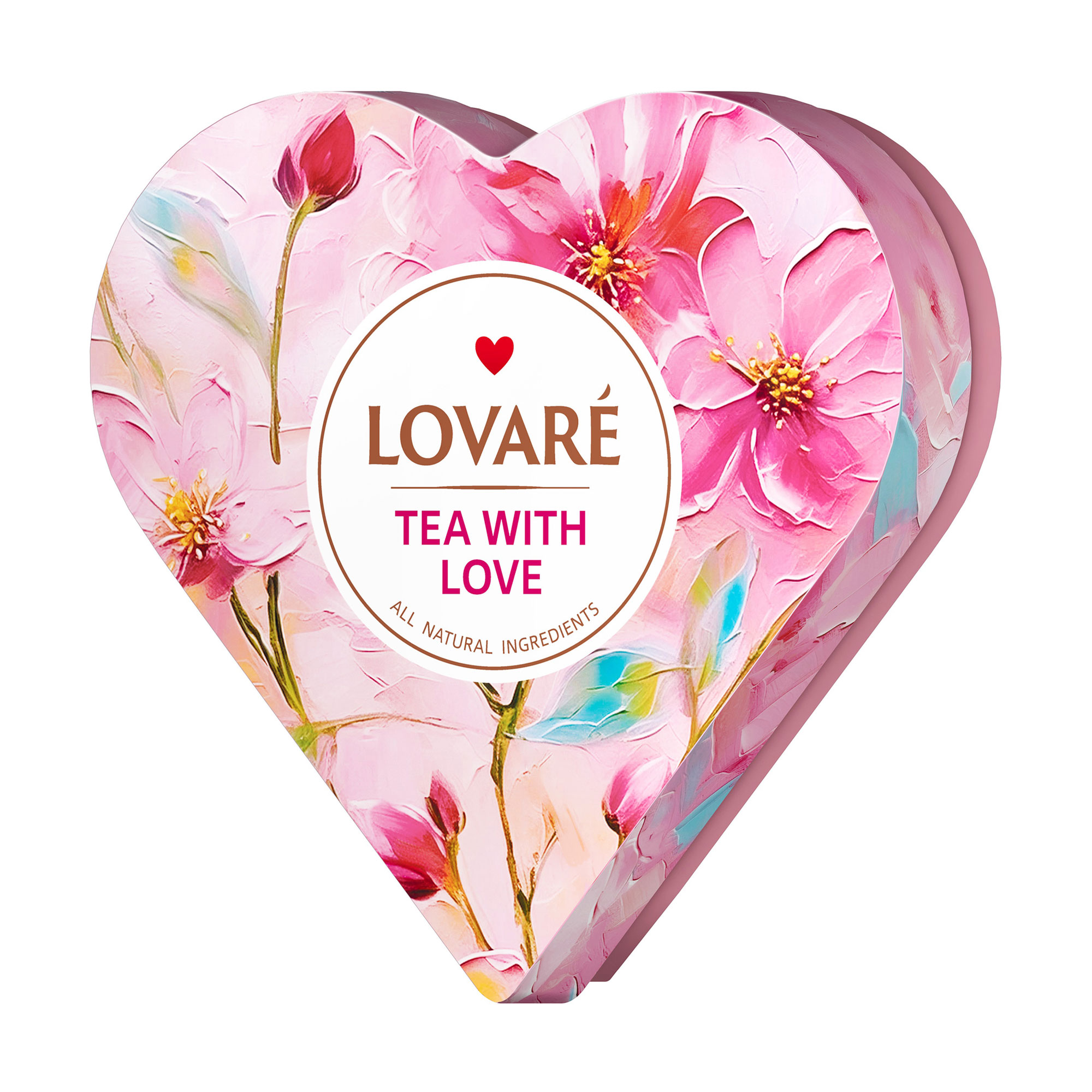 Набір чаю Lovare Tea With Love в прозорих пірамідках, 34 шт